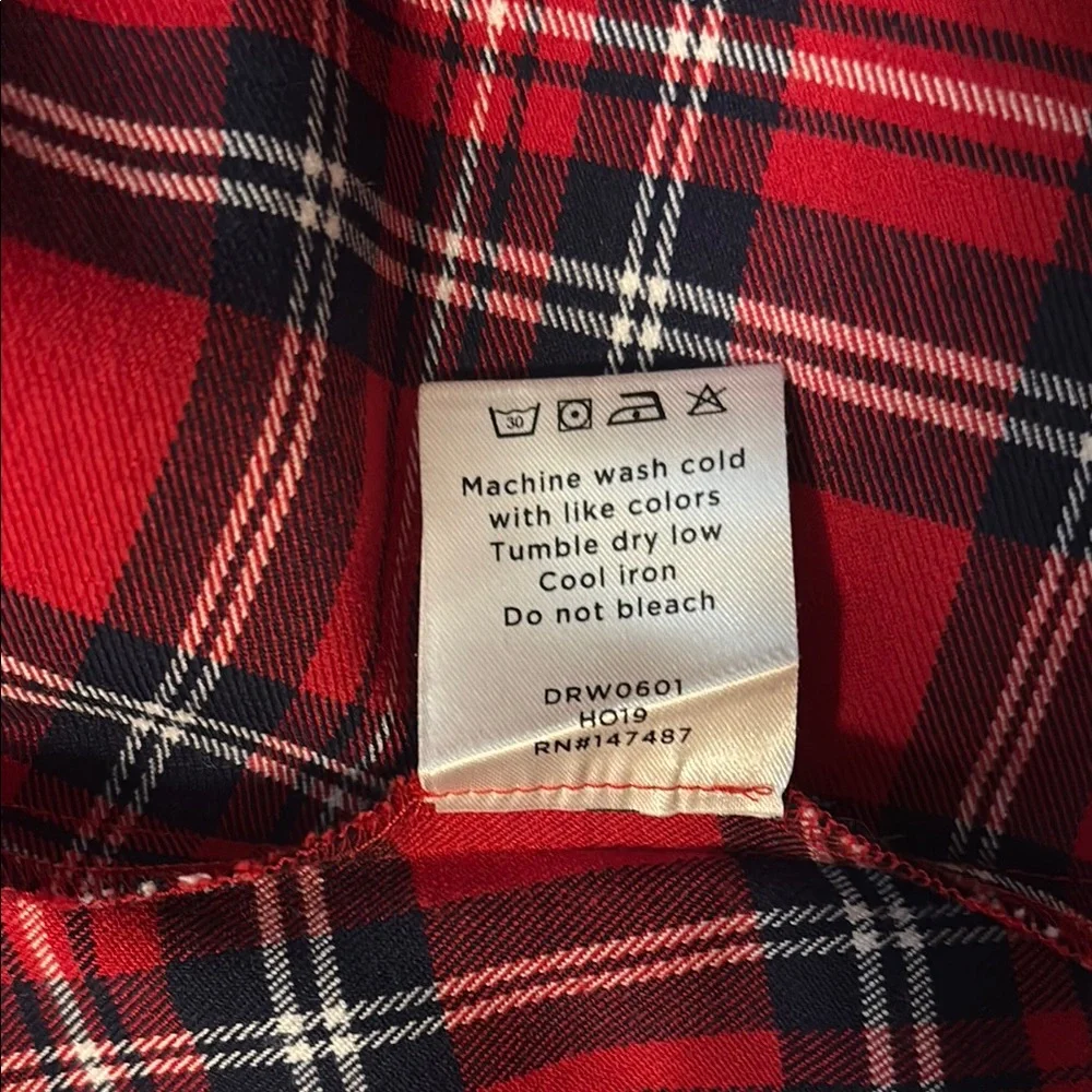 Draper James Red and Blue Pleated Puff Sleeve Midi Dress - Picture 6 of 6